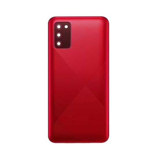 Back Cover+Camera Lens Samsung Galaxy A02s/A025 Red